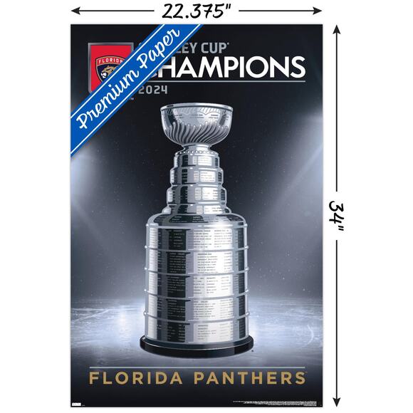 (2) NHL Florida Panthers 2024 Stanley Cup Champions Posters 34L"x 22.4" Unframed - Picture 5 of 9